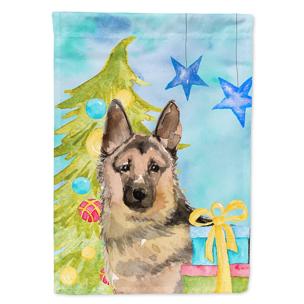 German Shepherd Christmas Flag Canvas House