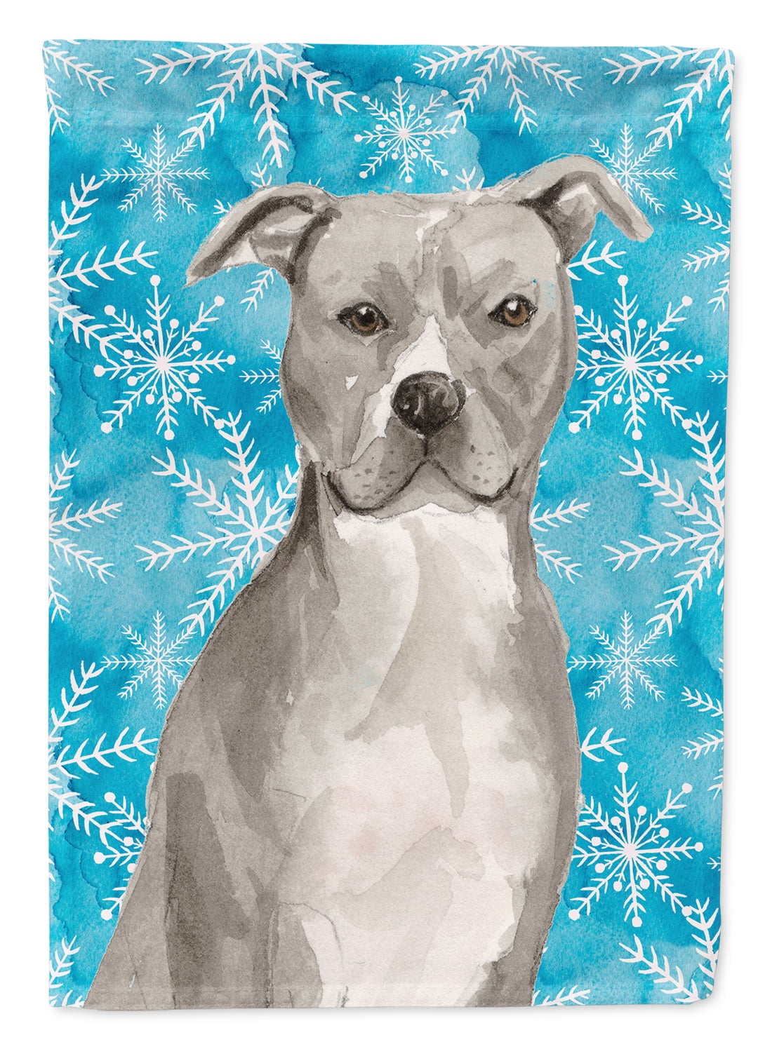 Staffordshire Bull Terrier Winter Flag Canvas House