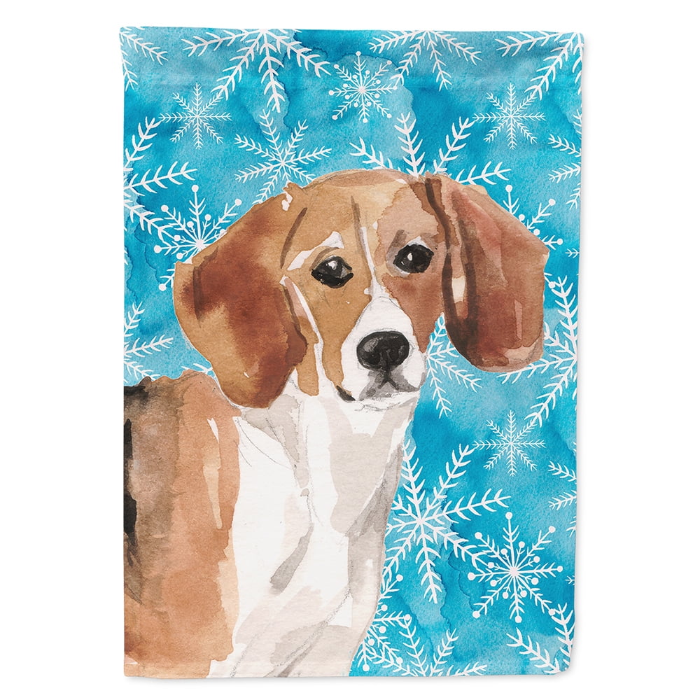 Beagle Winter Flag Canvas House