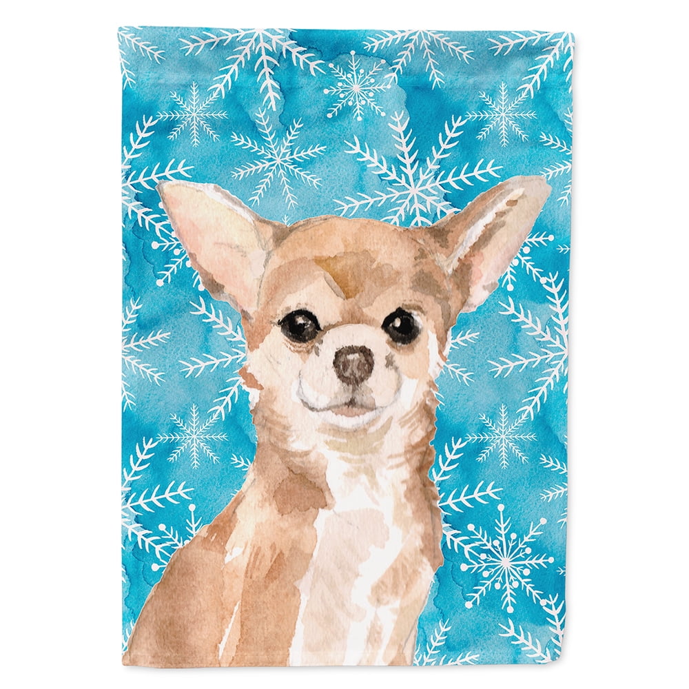 Chihuahua Winter Flag Canvas House