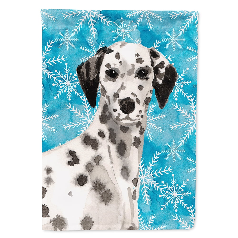 BB9450CHF Dalmatian Winter Flag Canvas House