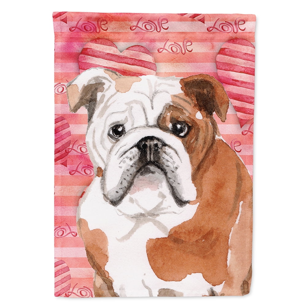 English Bulldog Love Flag Canvas House