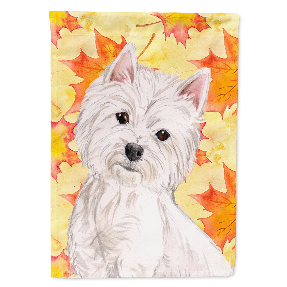 Westie Fall Flag Canvas House