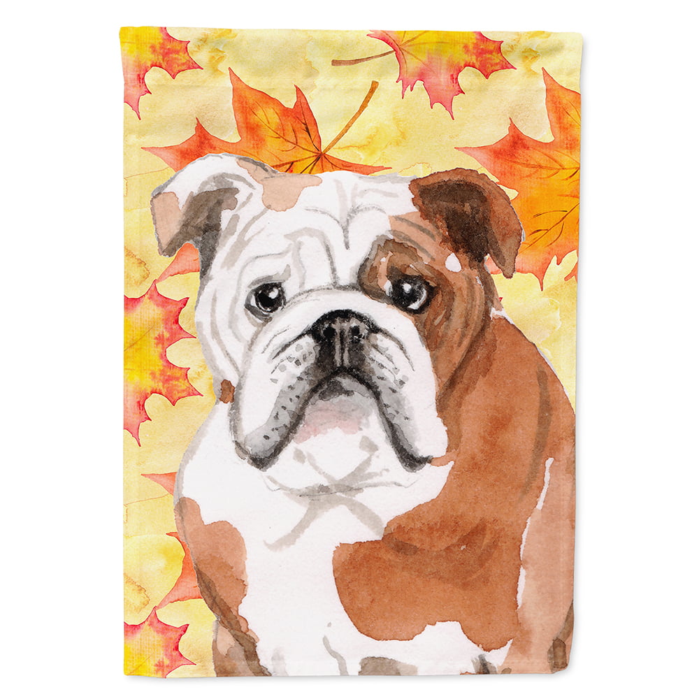 English Bulldog Fall Flag Canvas House