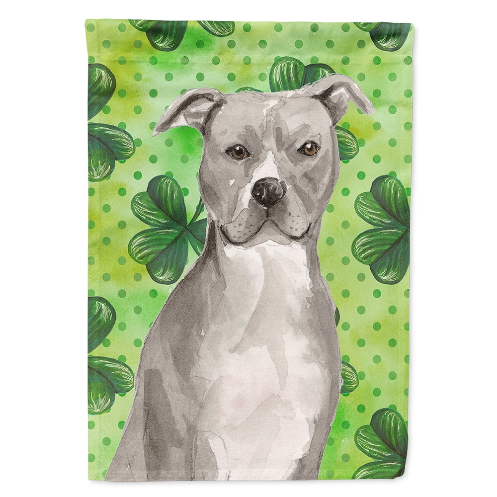 Staffordshire Bull Terrier St. Patricks Canvas House Flag