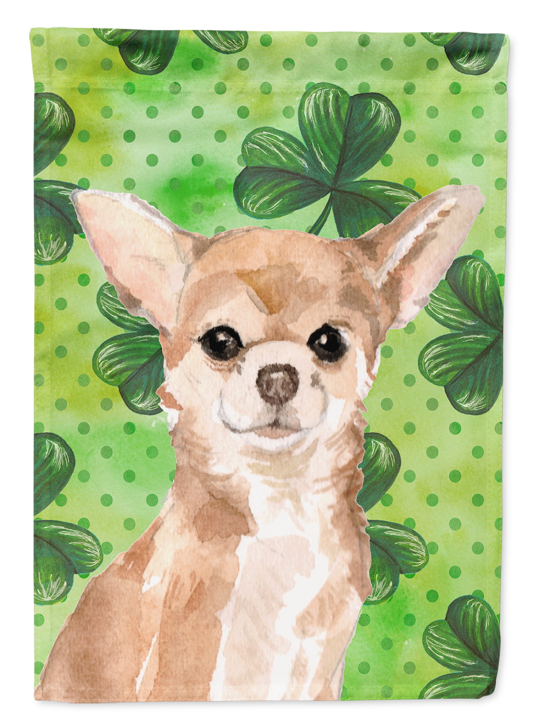 Chihuahua St. Patricks Canvas House Flag