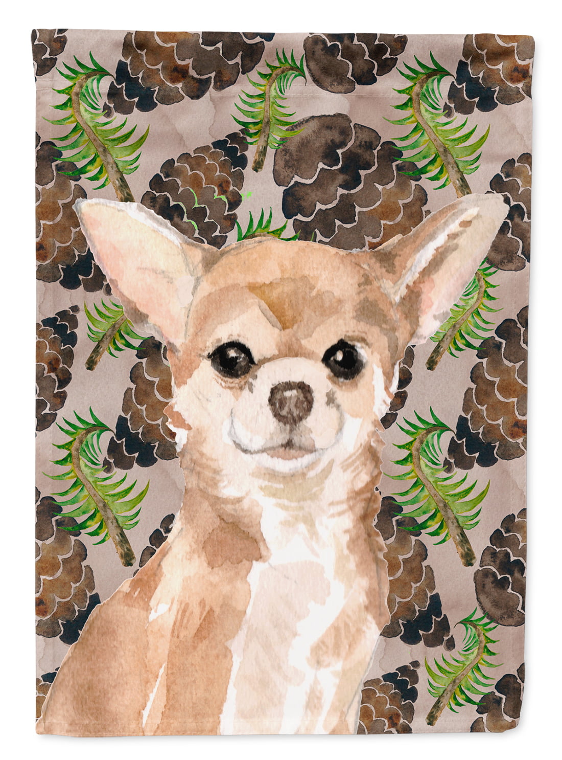 Chihuahua Pine Cones Garden Flag