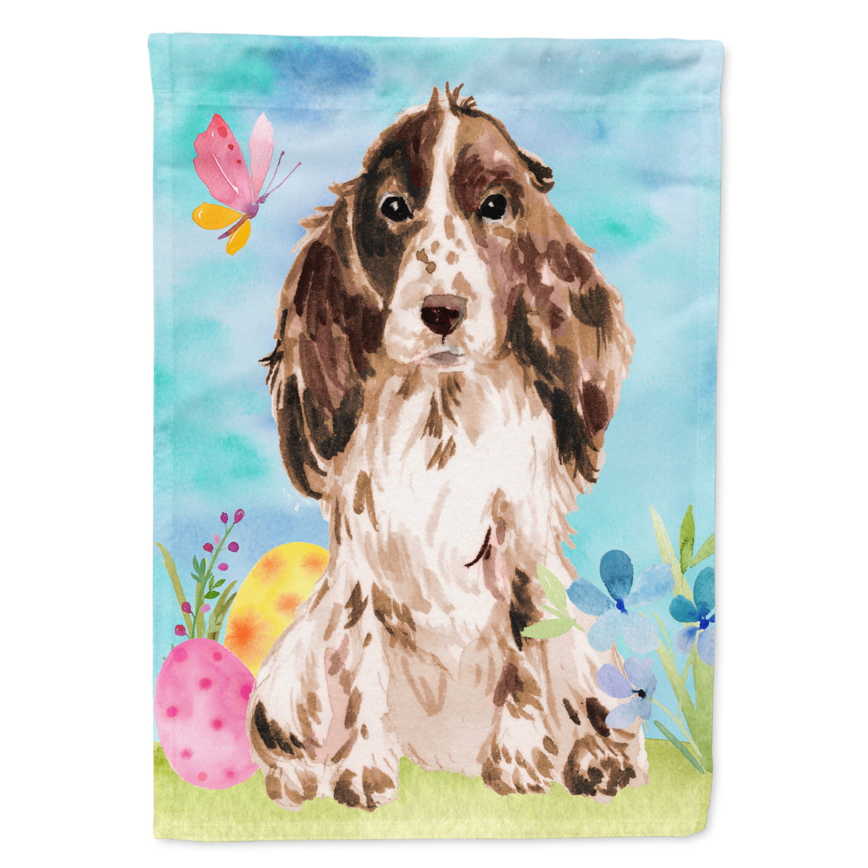 BB9622GF Brown Parti Easter Garden Flag