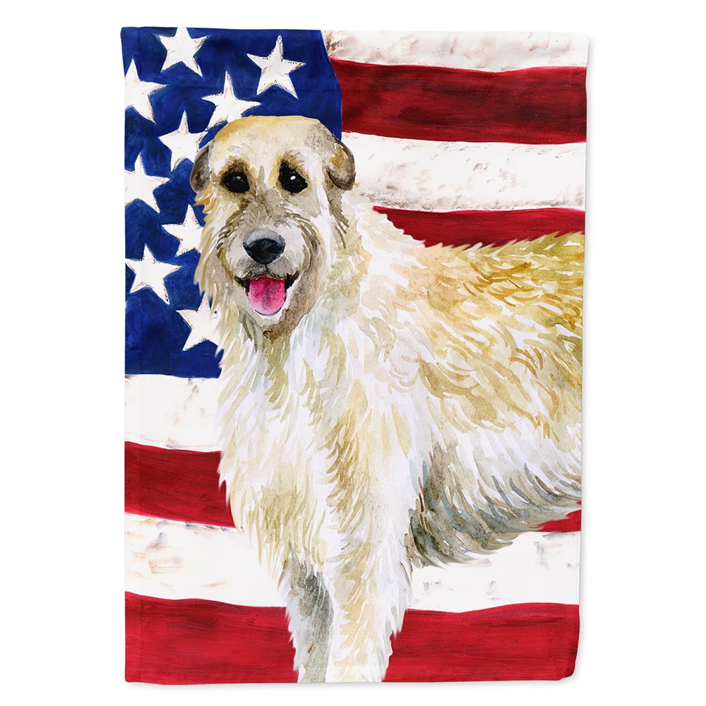 Irish Wolfhound Patriotic Garden Flag