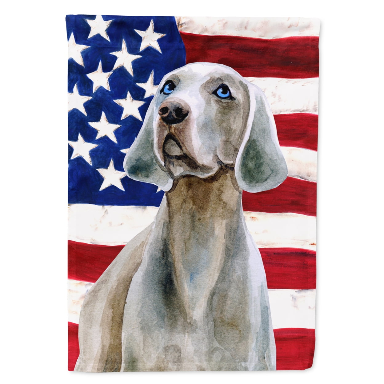 Weimaraner Patriotic Garden Flag