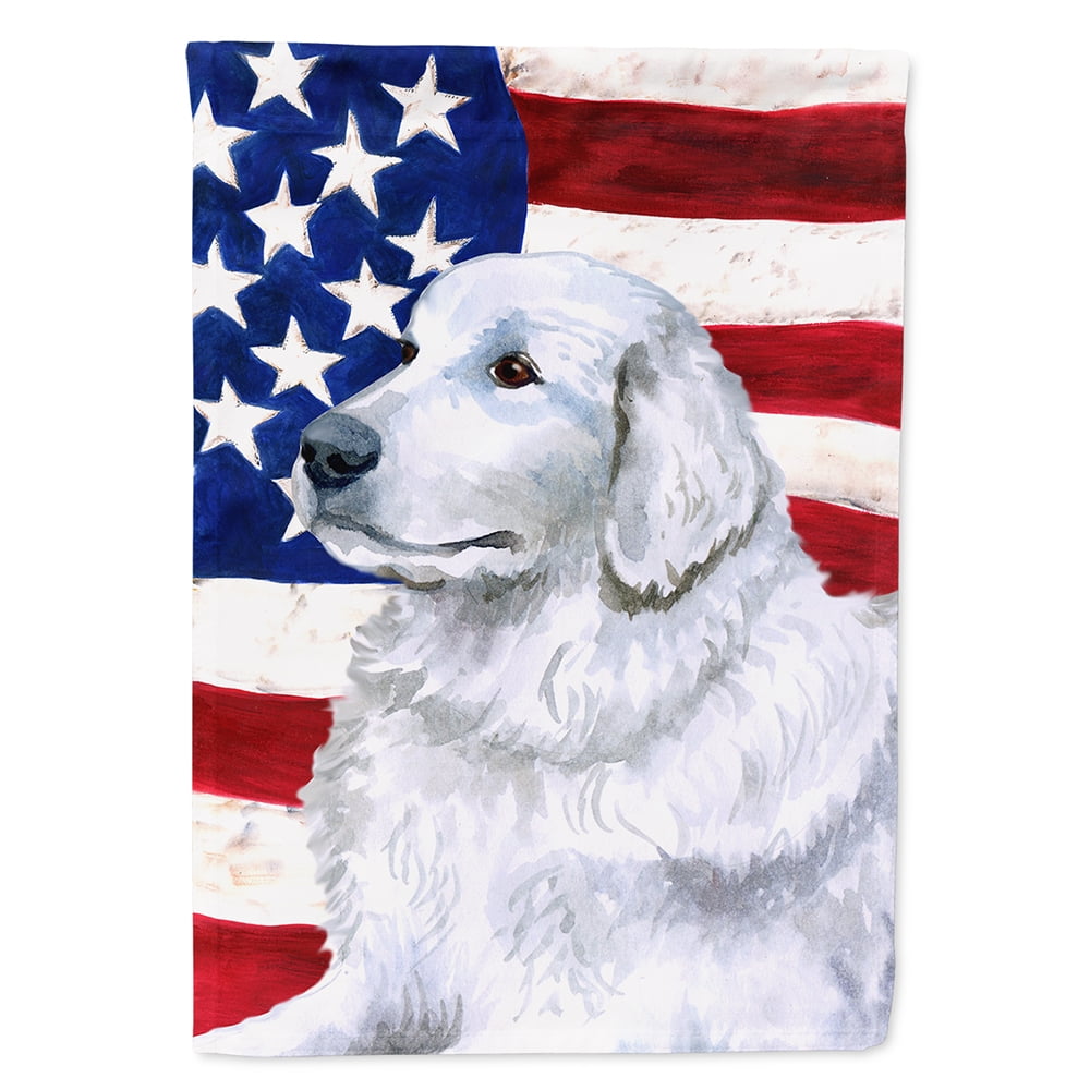 Maremma Sheepdog Patriotic Garden Flag