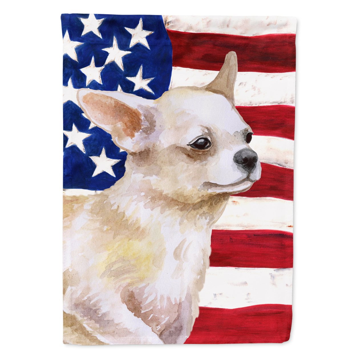 Chihuahua Leg up Patriotic Garden Flag