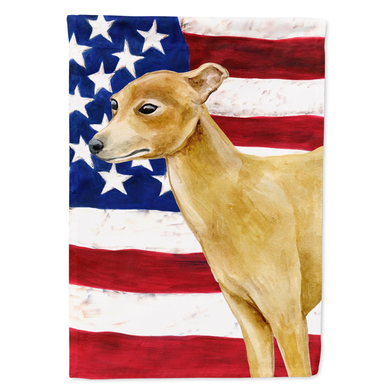 Italian Greyhound Patriotic Garden Flag