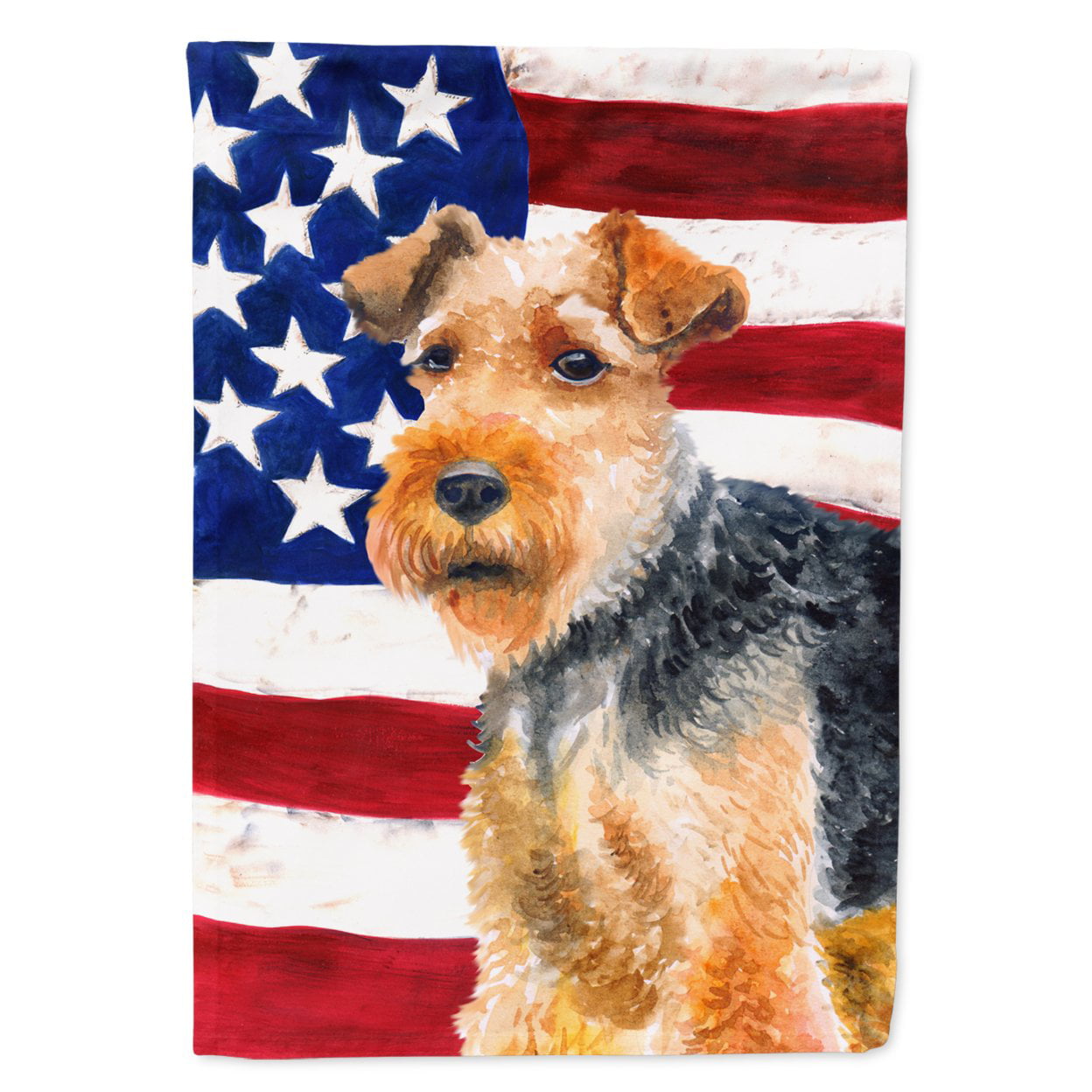 Welsh Terrier Patriotic Garden Flag