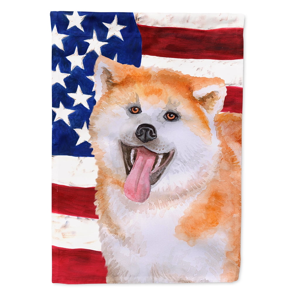 Akita Patriotic Garden Flag