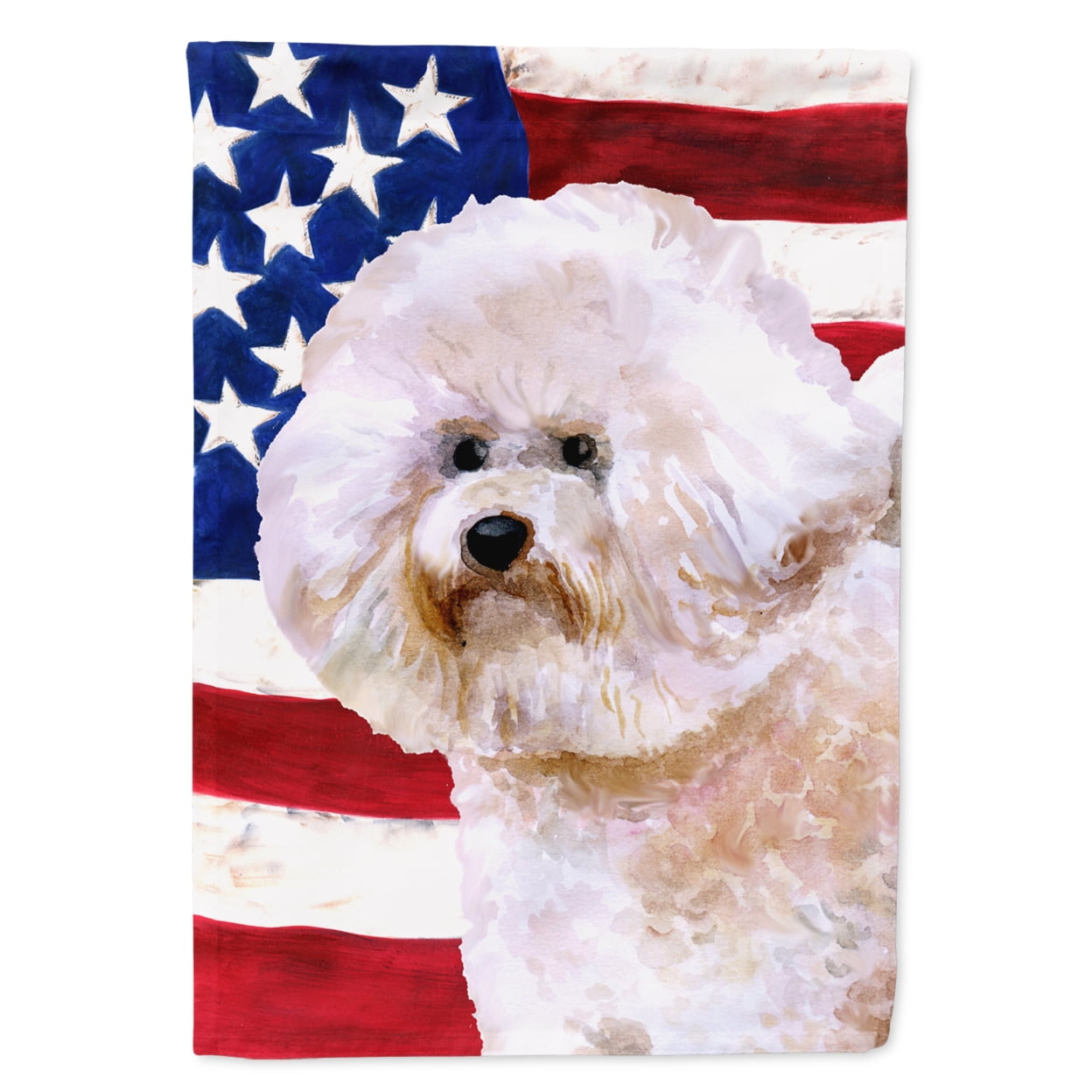 Bichon Frise No. 2 Patriotic Garden Flag