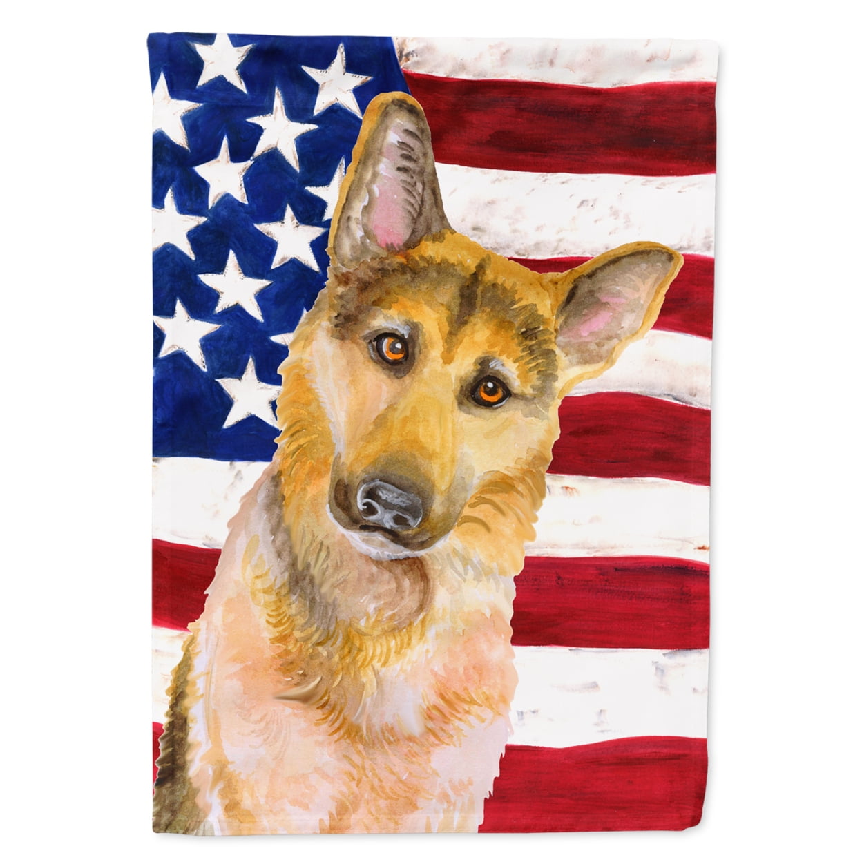 German Shepherd No. 2 Patriotic Garden Flag