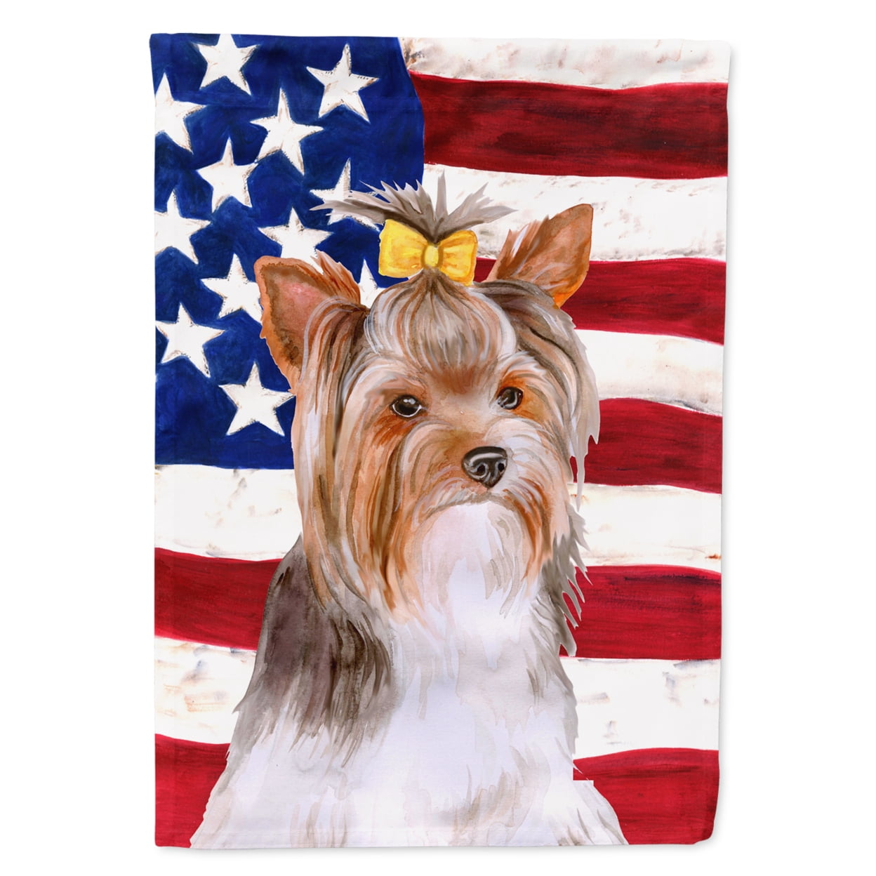 Yorkshire Terrier No. 2 Patriotic Garden Flag