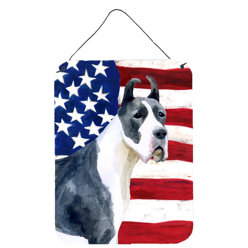 Harlequin Great Dane Patriotic Wall or Door Hanging Prints
