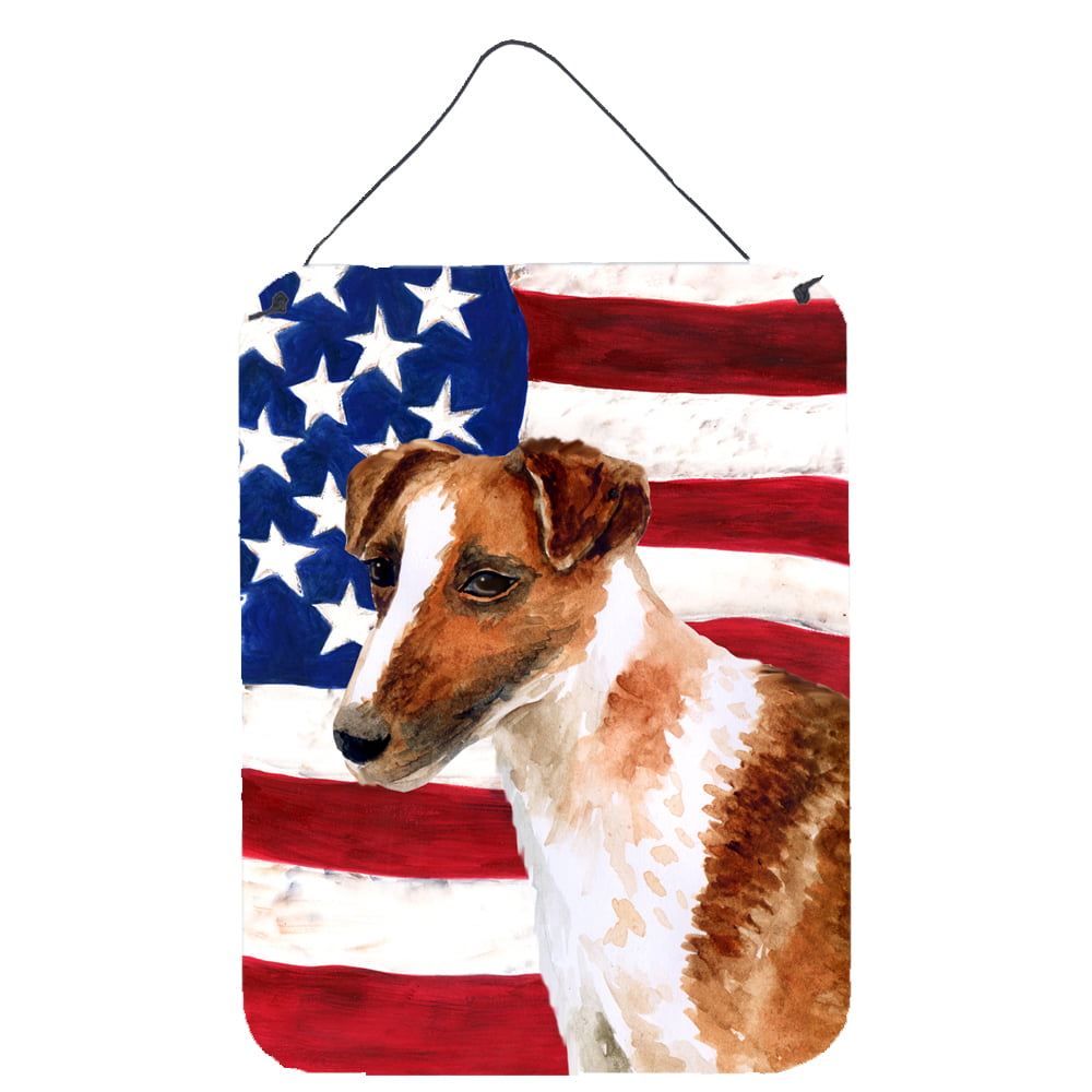 Smooth Fox Terrier Patriotic Wall or Door Hanging Prints