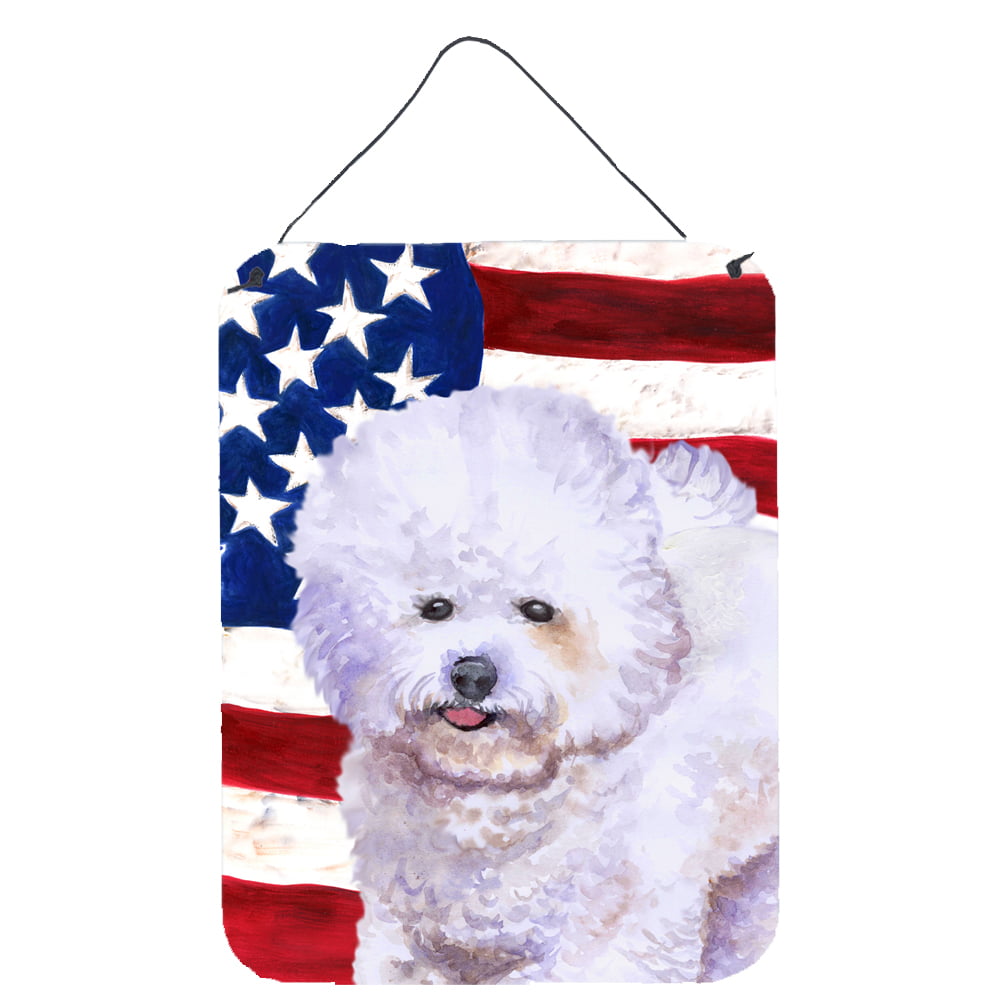 Bichon Frise Patriotic Wall or Door Hanging Prints