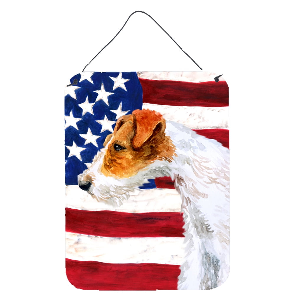Fox Terrier Patriotic Wall or Door Hanging Prints