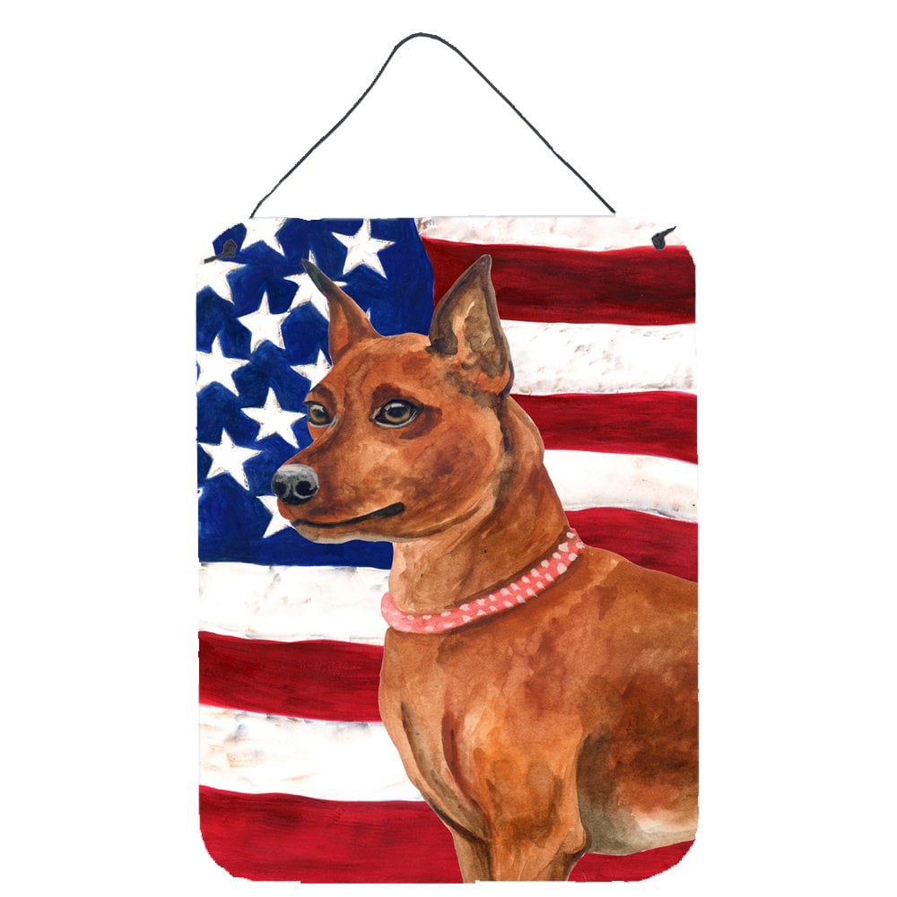 Miniature Pinscher Patriotic Wall or Door Hanging Prints