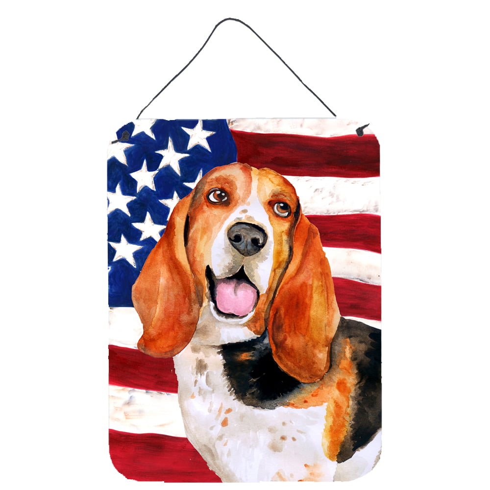 Basset Hound Patriotic Wall or Door Hanging Prints