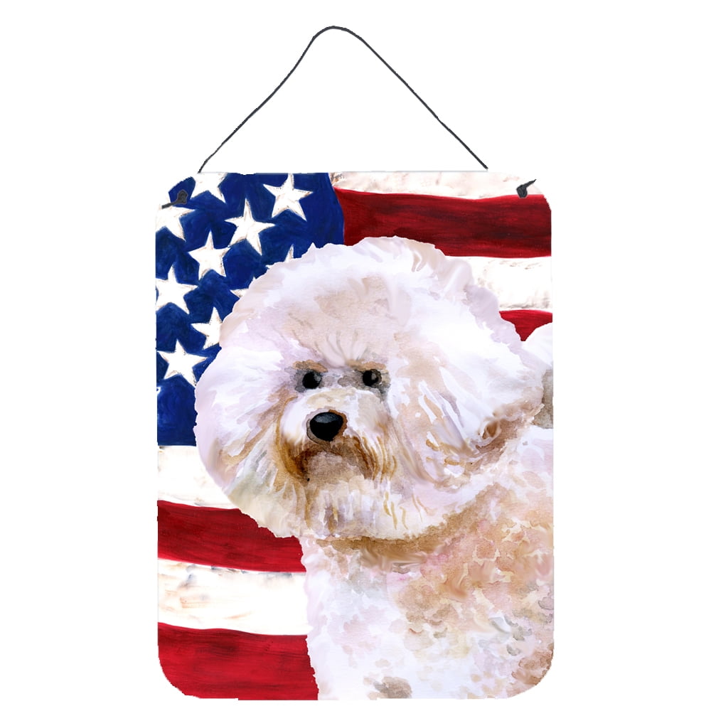 Bichon Frise No. 2 Patriotic Wall or Door Hanging Prints