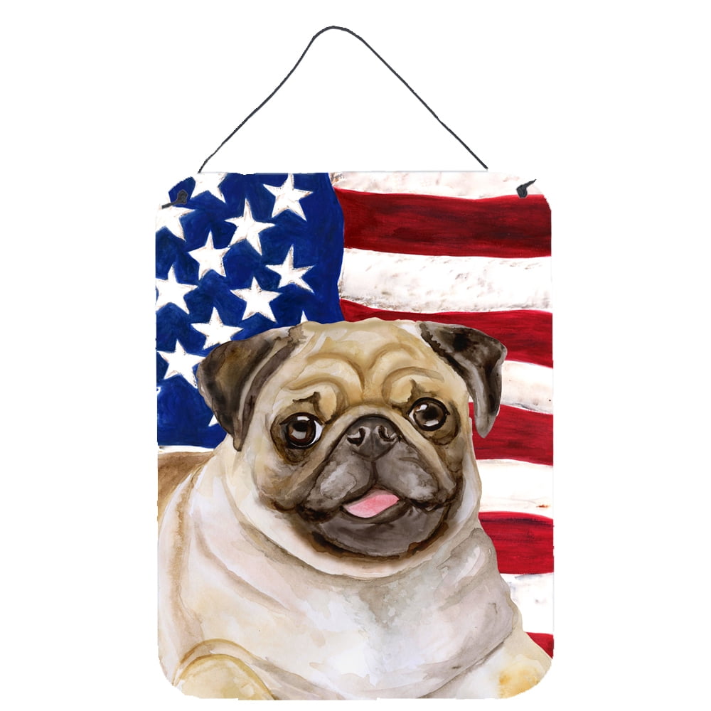 Fawn Pug Patriotic Wall or Door Hanging Prints