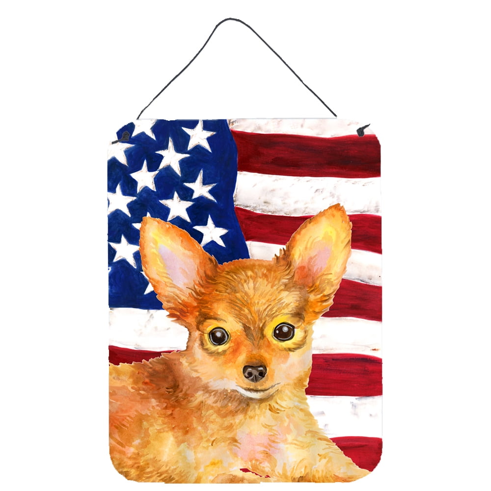 Toy Terrier Patriotic Wall or Door Hanging Prints