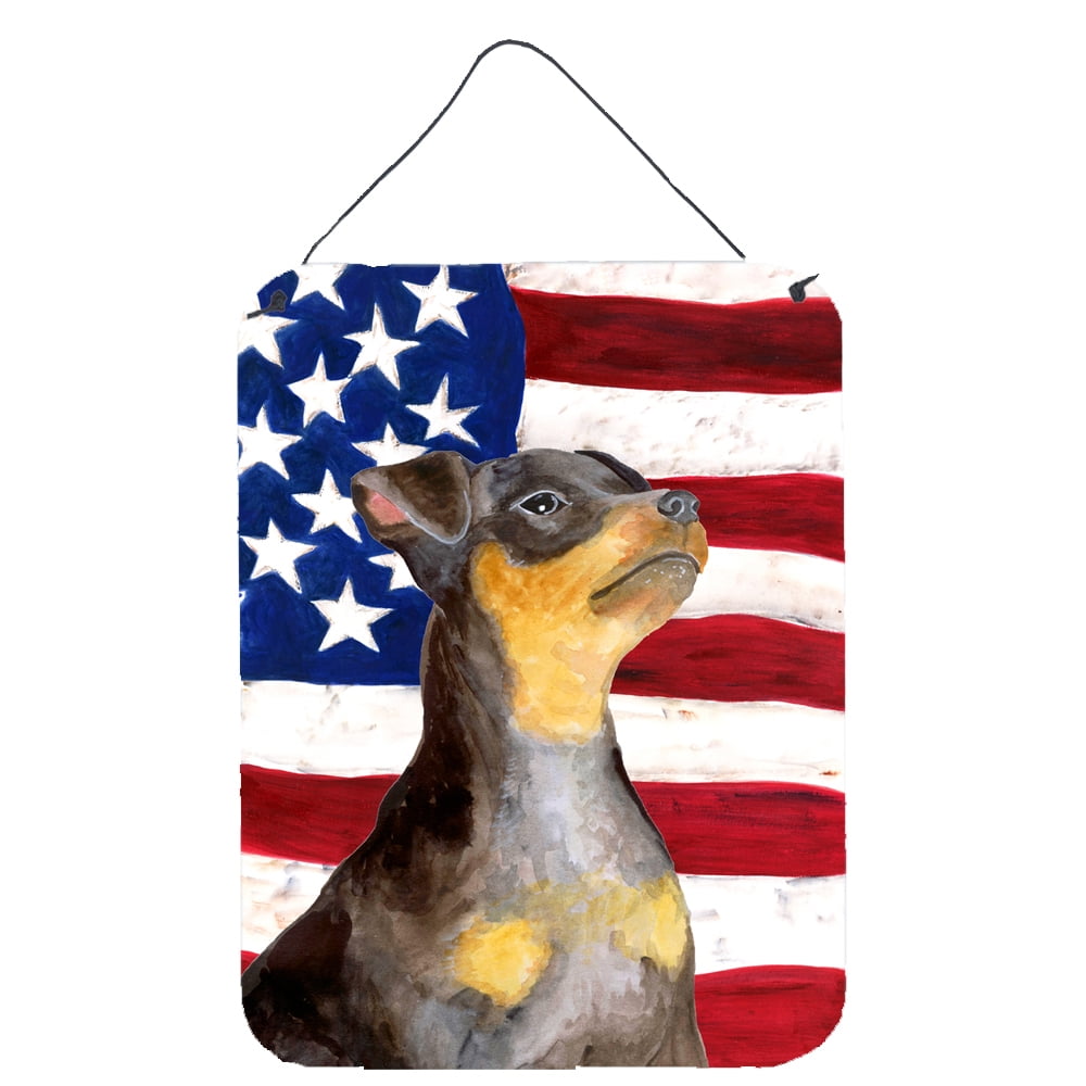 Miniature Pinscher No. 2 Patriotic Wall or Door Hanging Prints