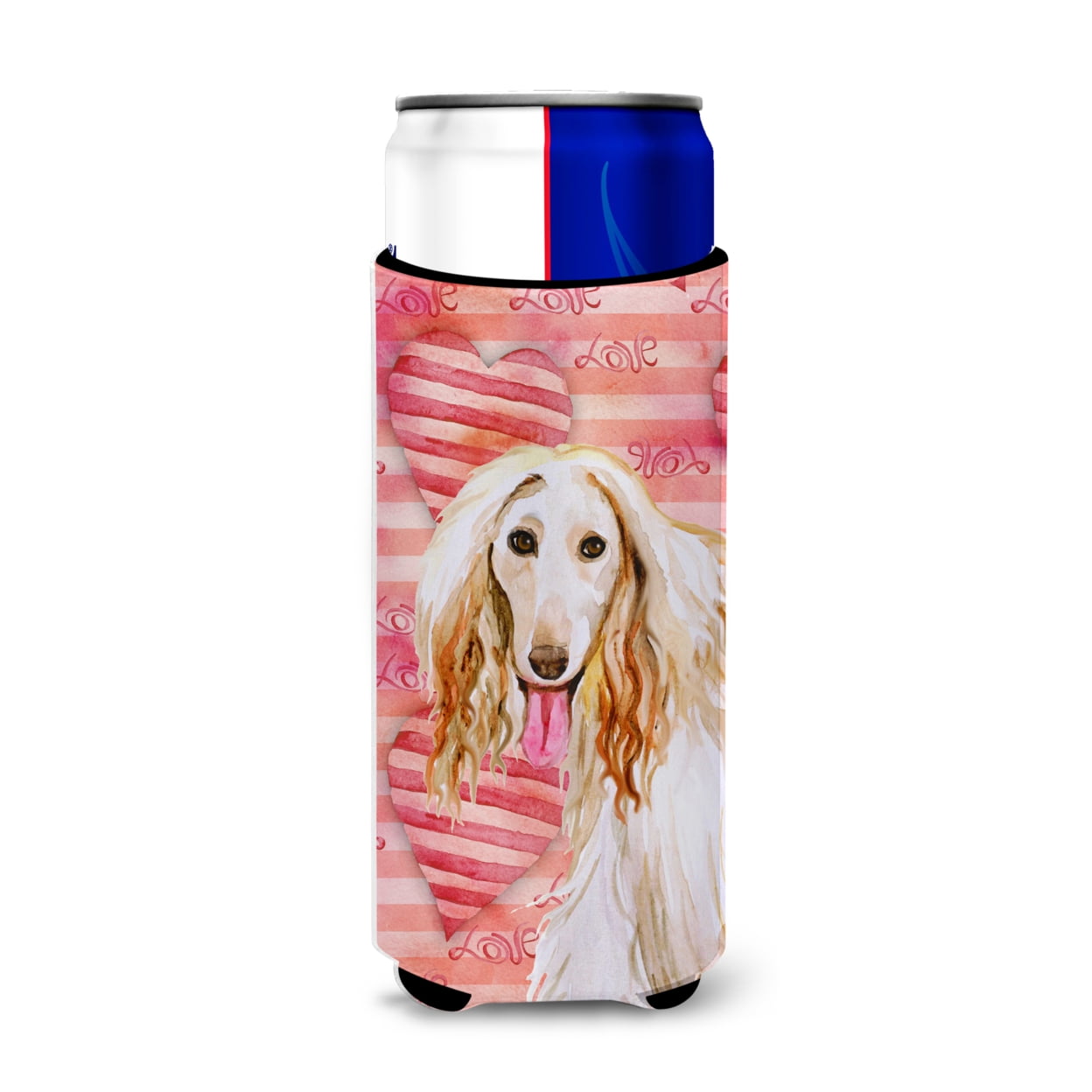 Afghan Hound Love Michelob Ultra Hugger for Slim Cans