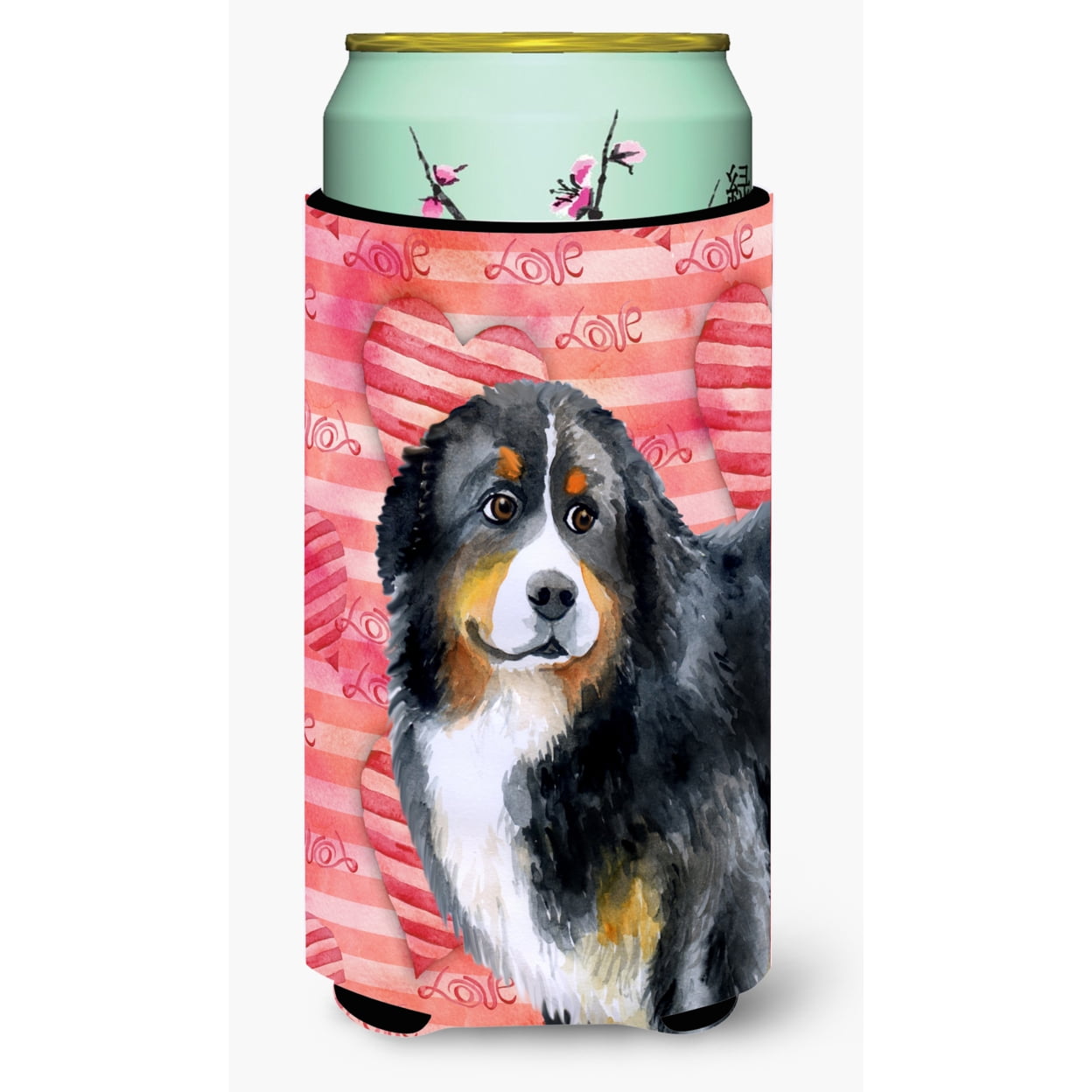 Bernese Mountain Dog Love Tall Boy Beverage Insulator Hugger