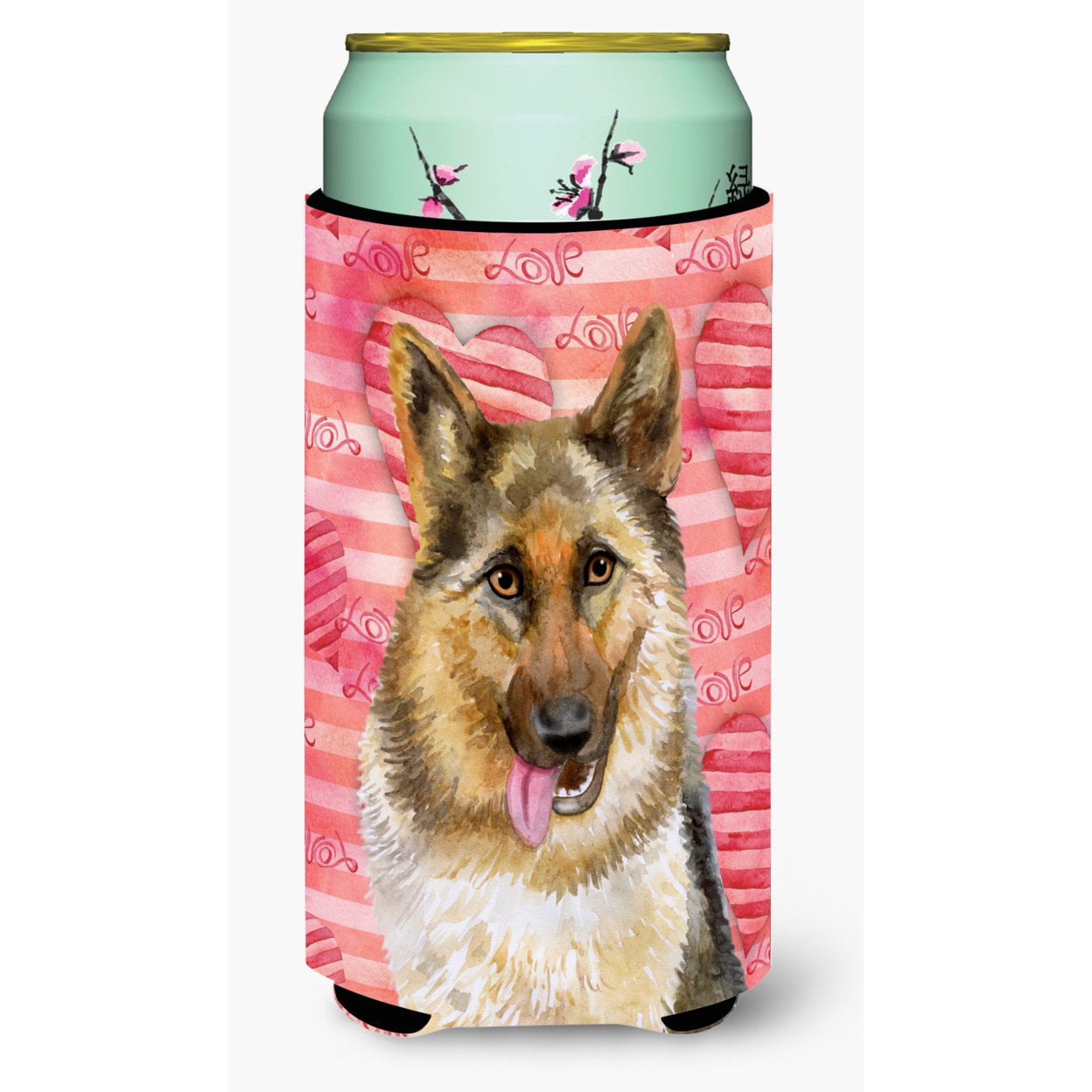 German Shepherd Love Tall Boy Beverage Insulator Hugger