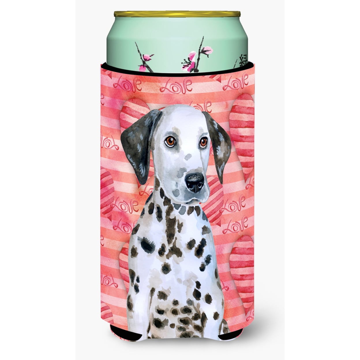 Dalmatian Puppy Love Tall Boy Beverage Insulator Hugger