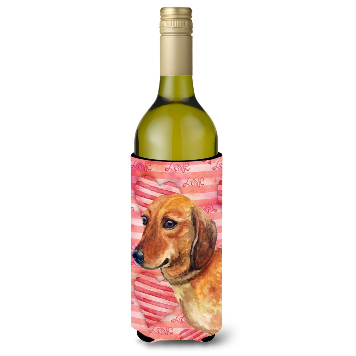 Dachshund Love Wine Bottle Beverge Insulator Hugger
