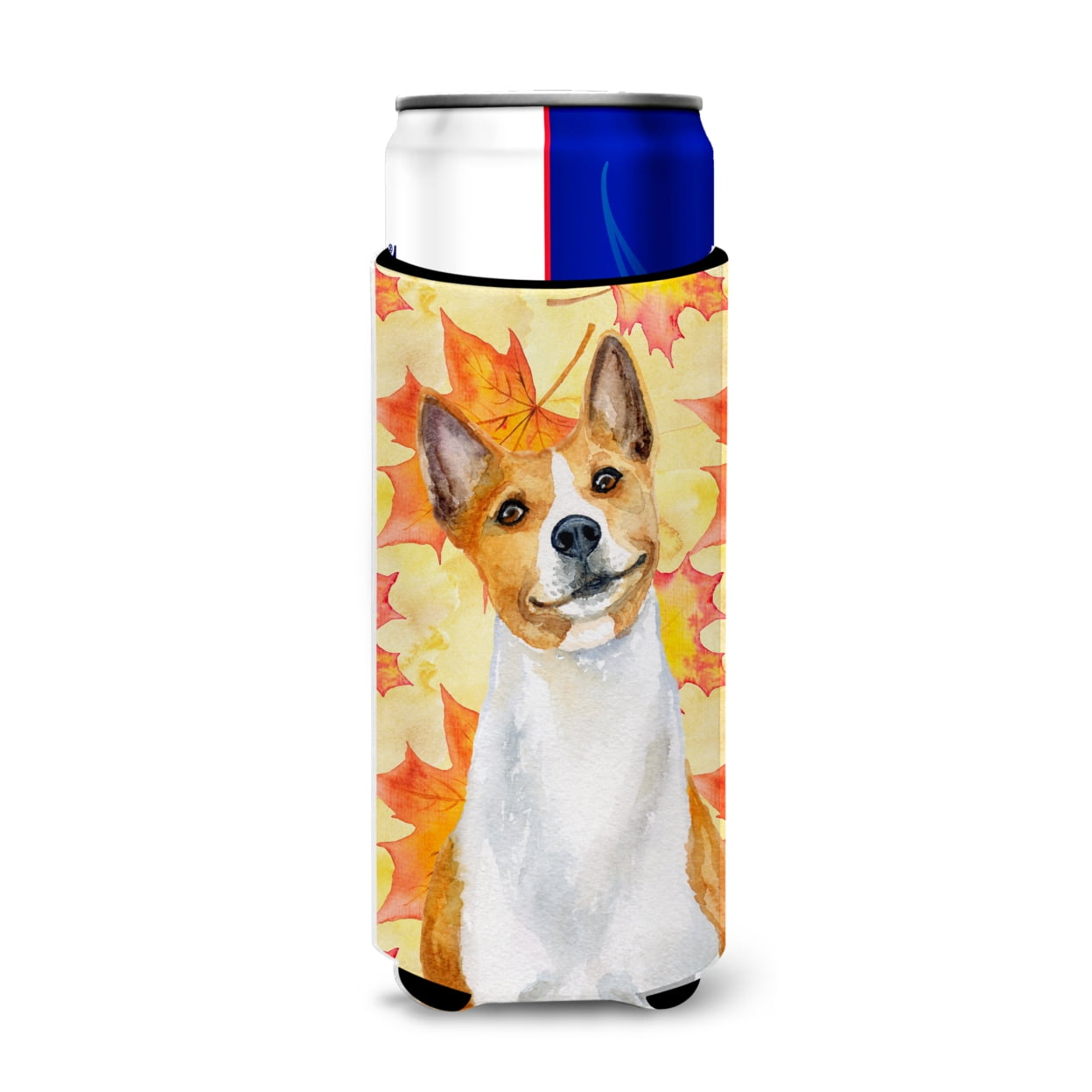 Basenji Fall Michelob Ultra Hugger for Slim Cans