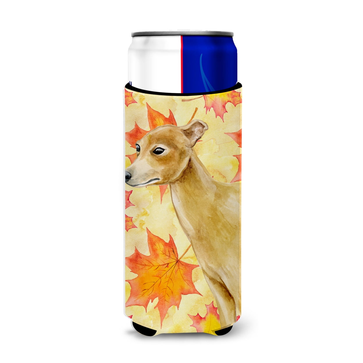 Italian Greyhound Fall Michelob Ultra Hugger for Slim Cans