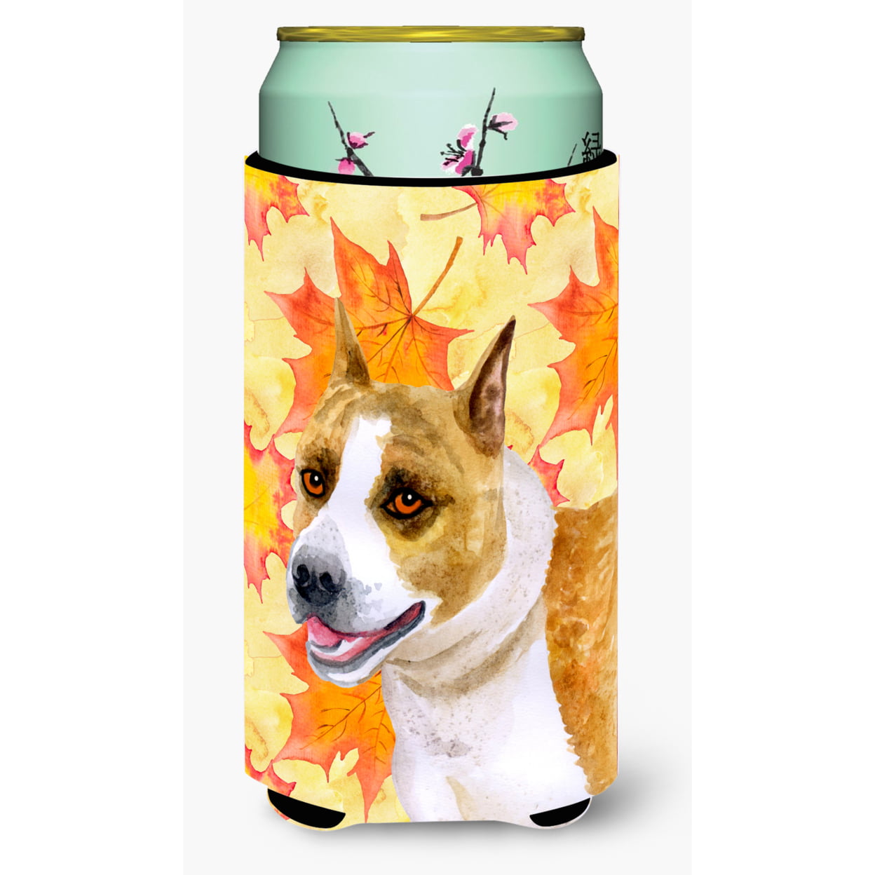 American Staffordshire Fall Tall Boy Beverage Insulator Hugger