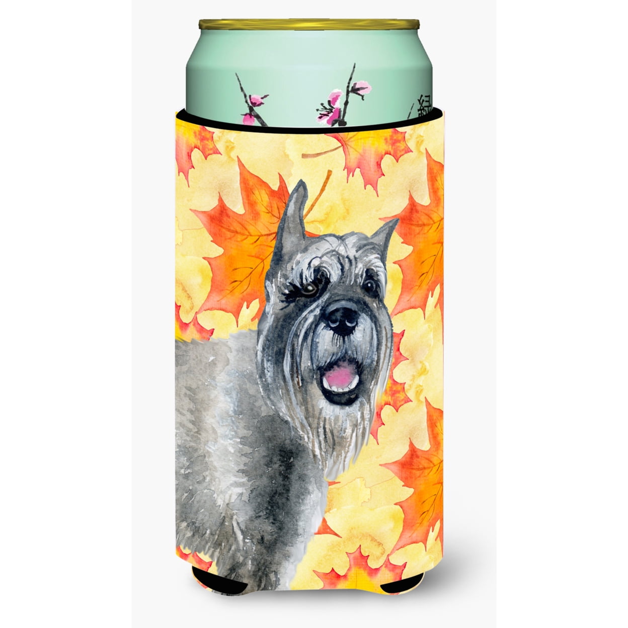Schnauzer Fall Tall Boy Beverage Insulator Hugger