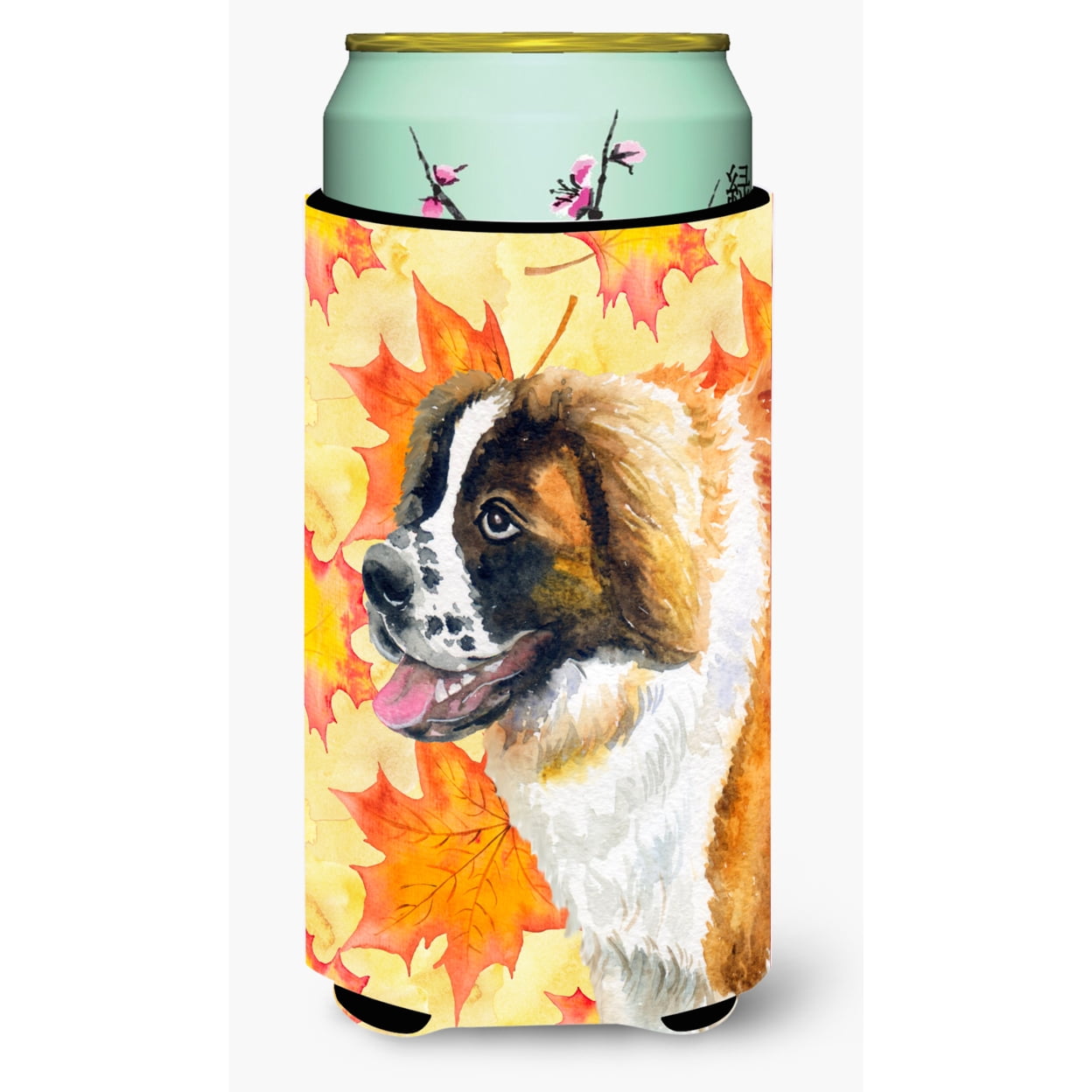 Saint Bernard Fall Tall Boy Beverage Insulator Hugger