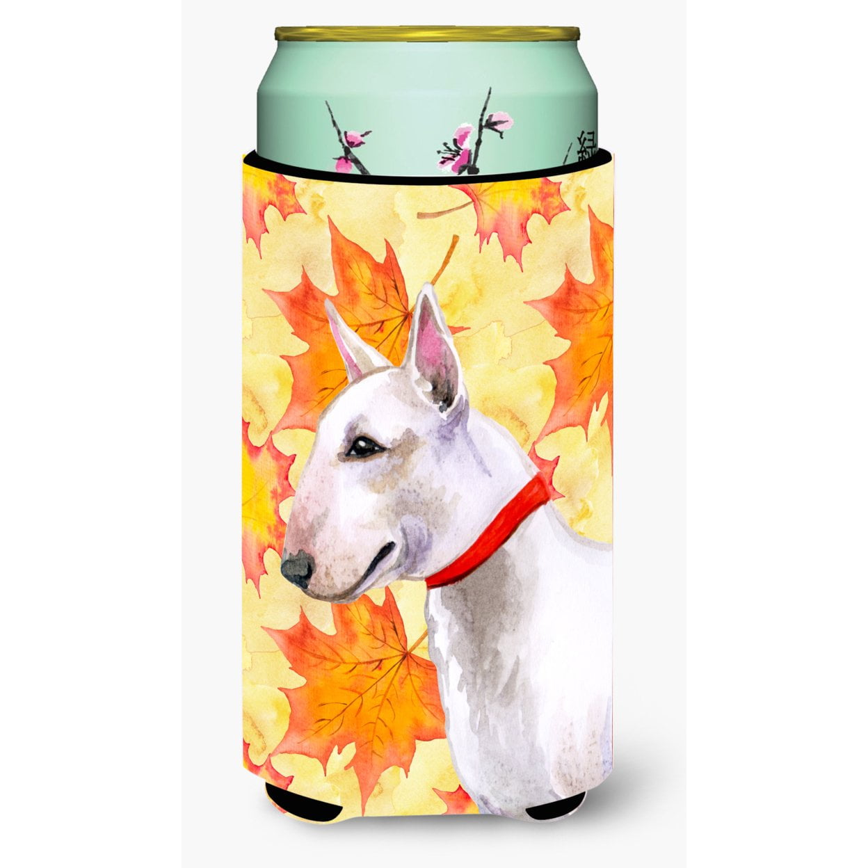 Bull Terrier Fall Tall Boy Beverage Insulator Hugger