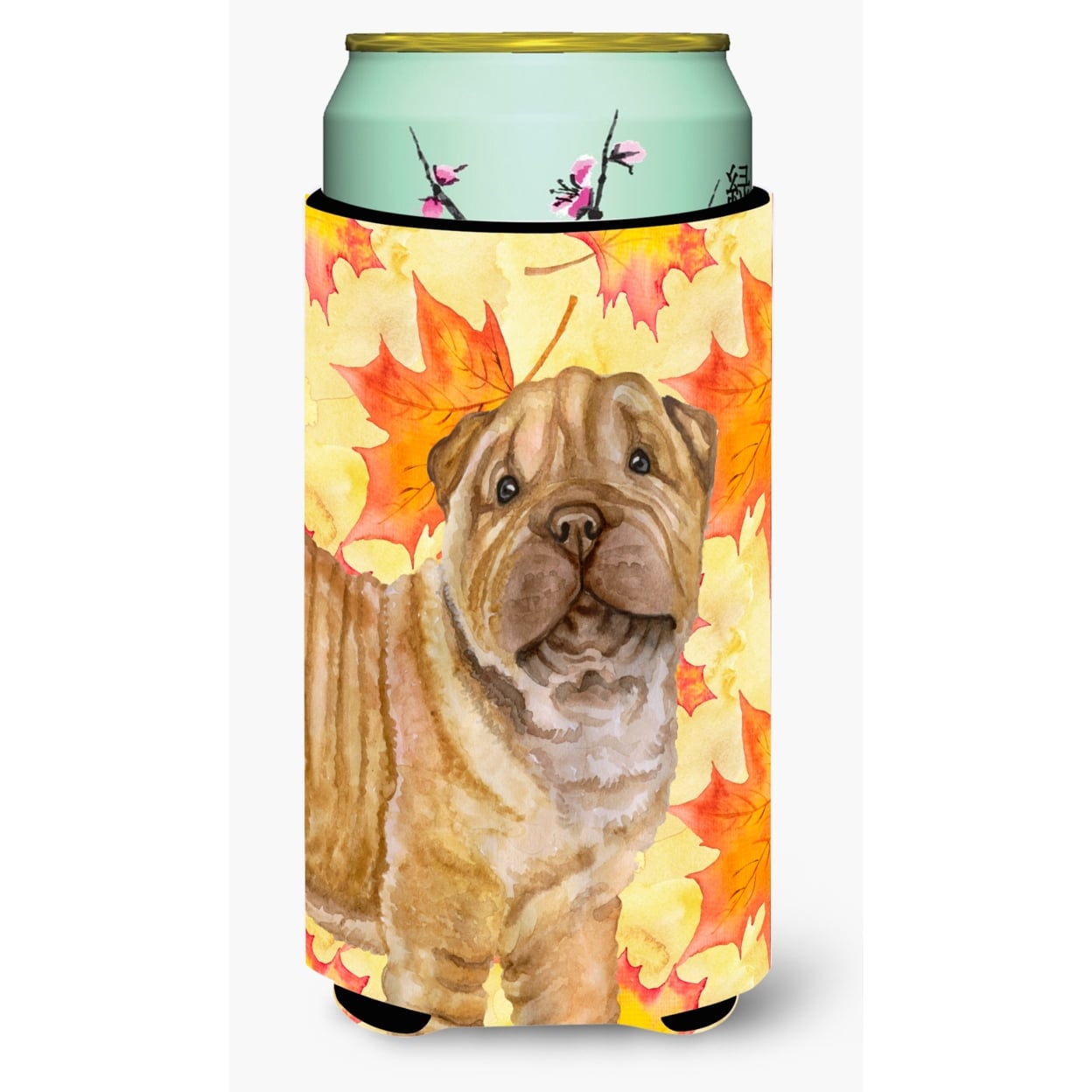 Shar Pei Puppy Fall Tall Boy Beverage Insulator Hugger