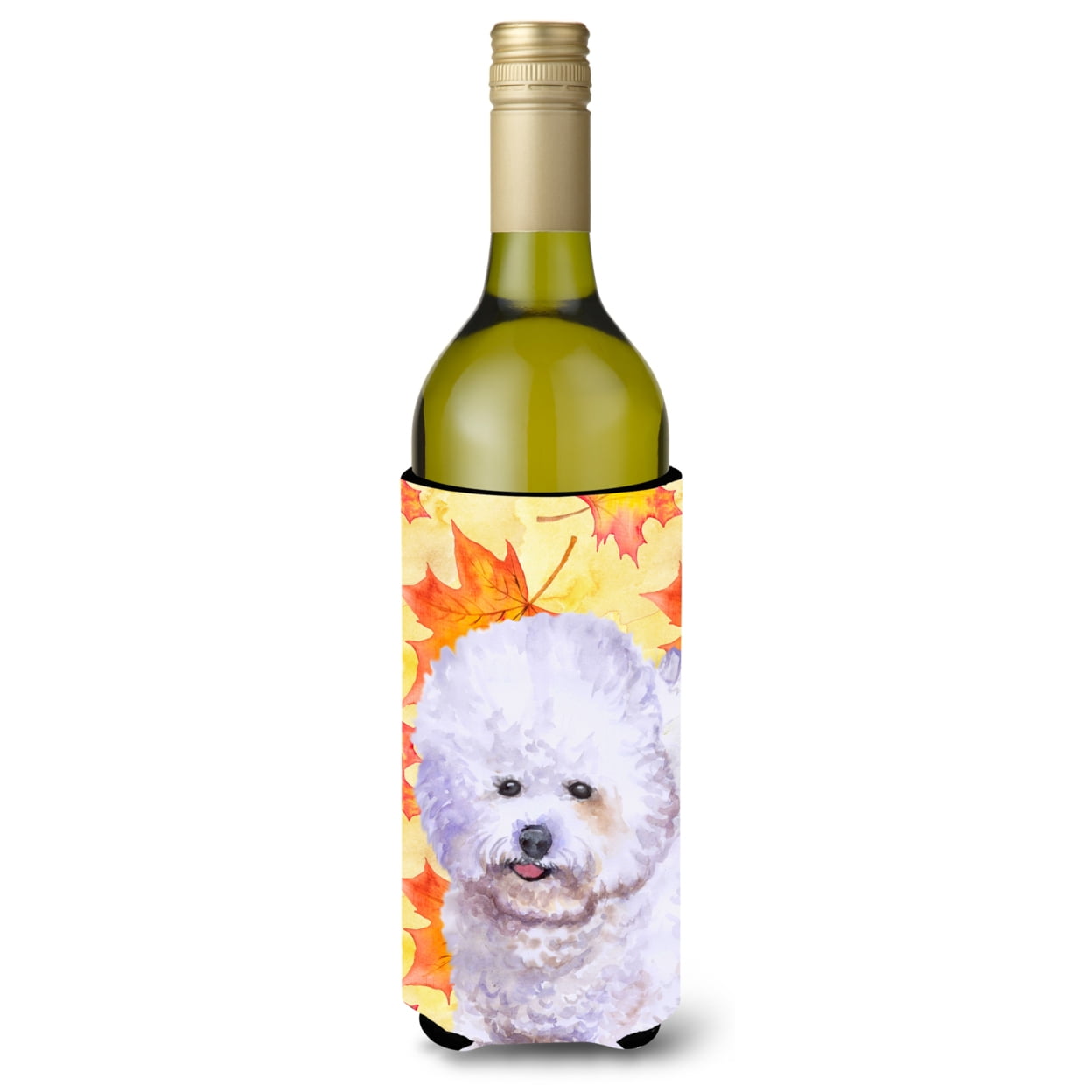 Bichon Frise Fall Wine Bottle Beverge Insulator Hugger