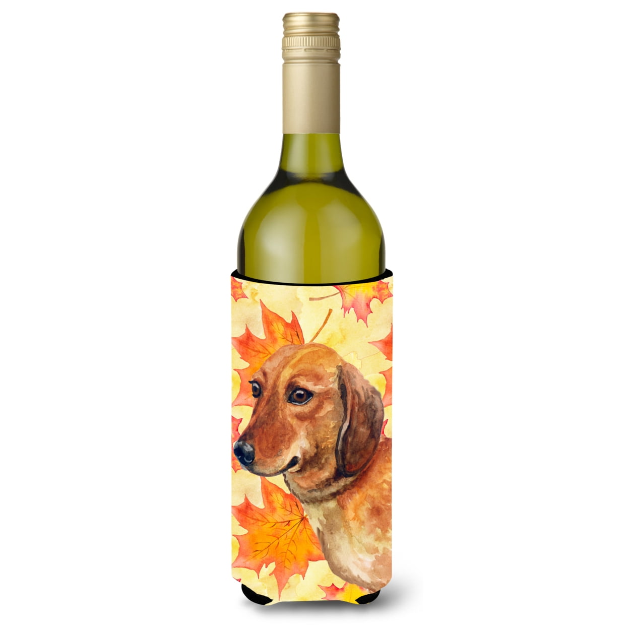 Dachshund Fall Wine Bottle Beverge Insulator Hugger