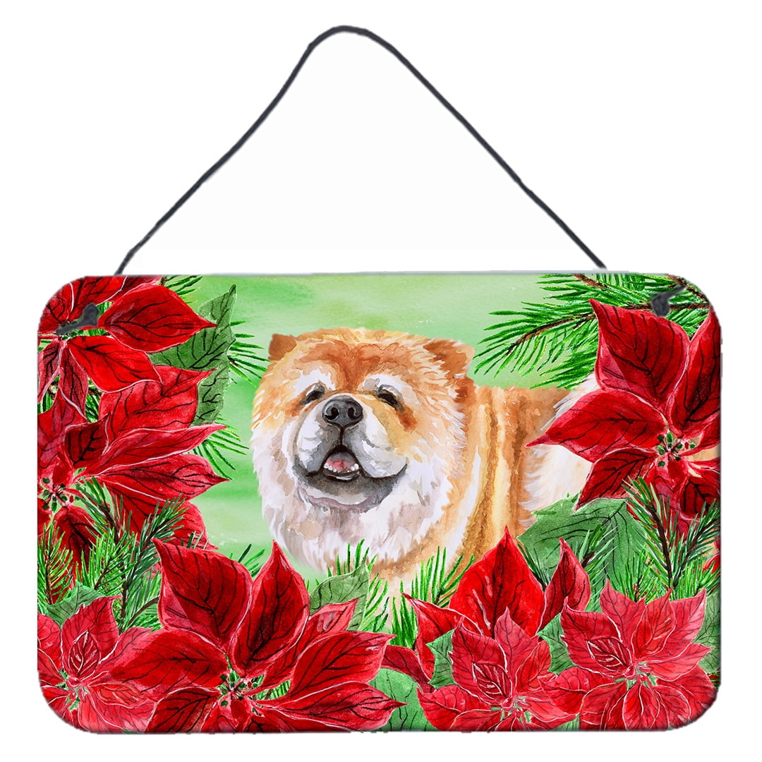 Picture of Carolines Treasures CK1343DS812 Cane Corso Poinsettas Wall or Door Hanging Prints