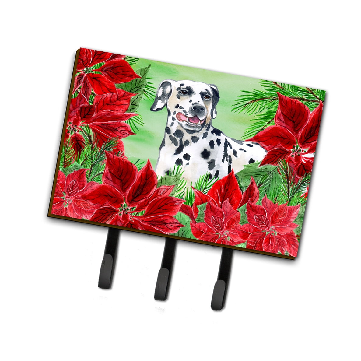 Dalmatian Poinsettas Leash or Key Holder
