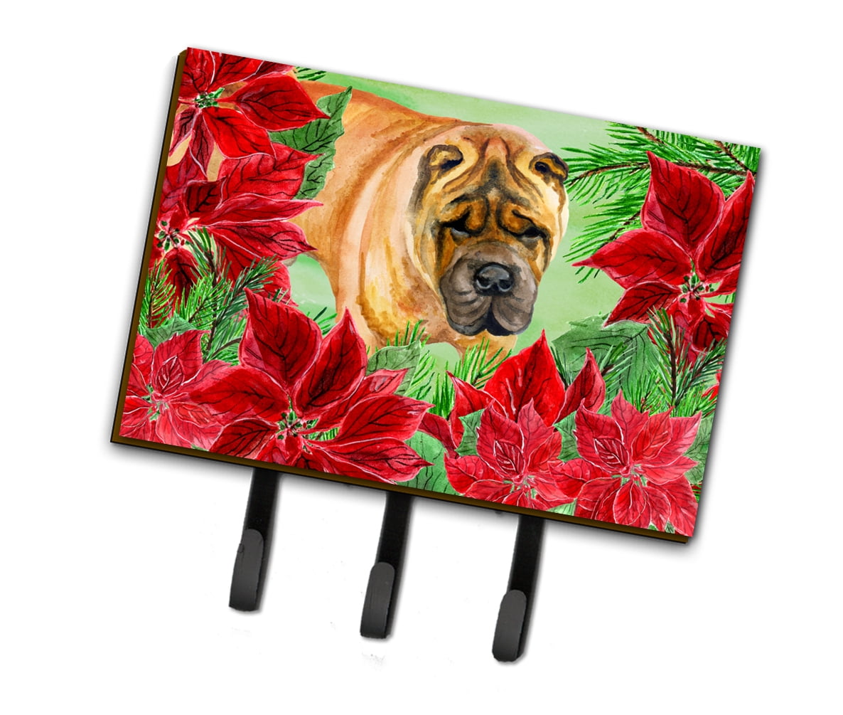 CK1309TH68 Shar Pei Poinsettas Leash or Key Holder