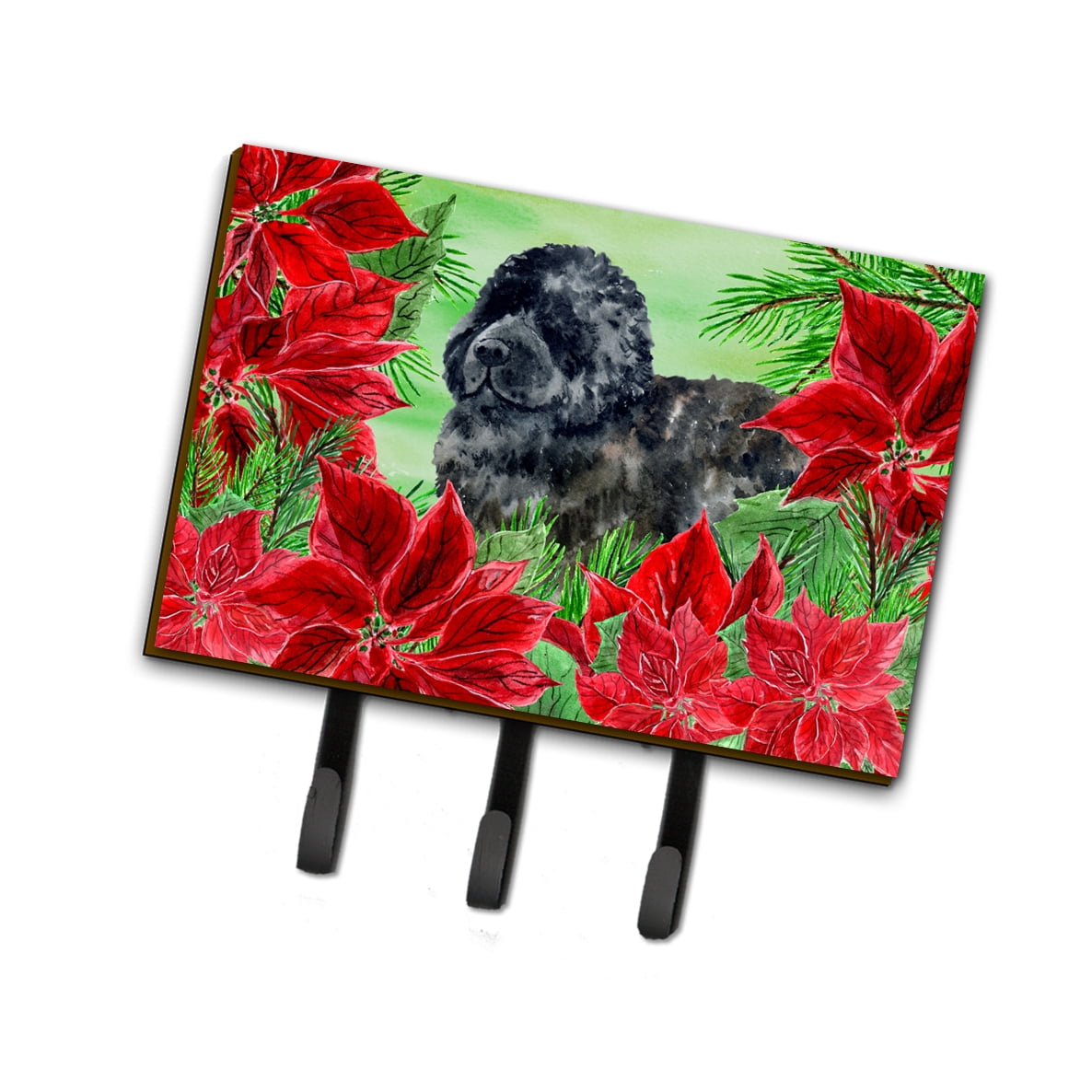 CK1319TH68 Newfoundland Poinsettas Leash or Key Holder